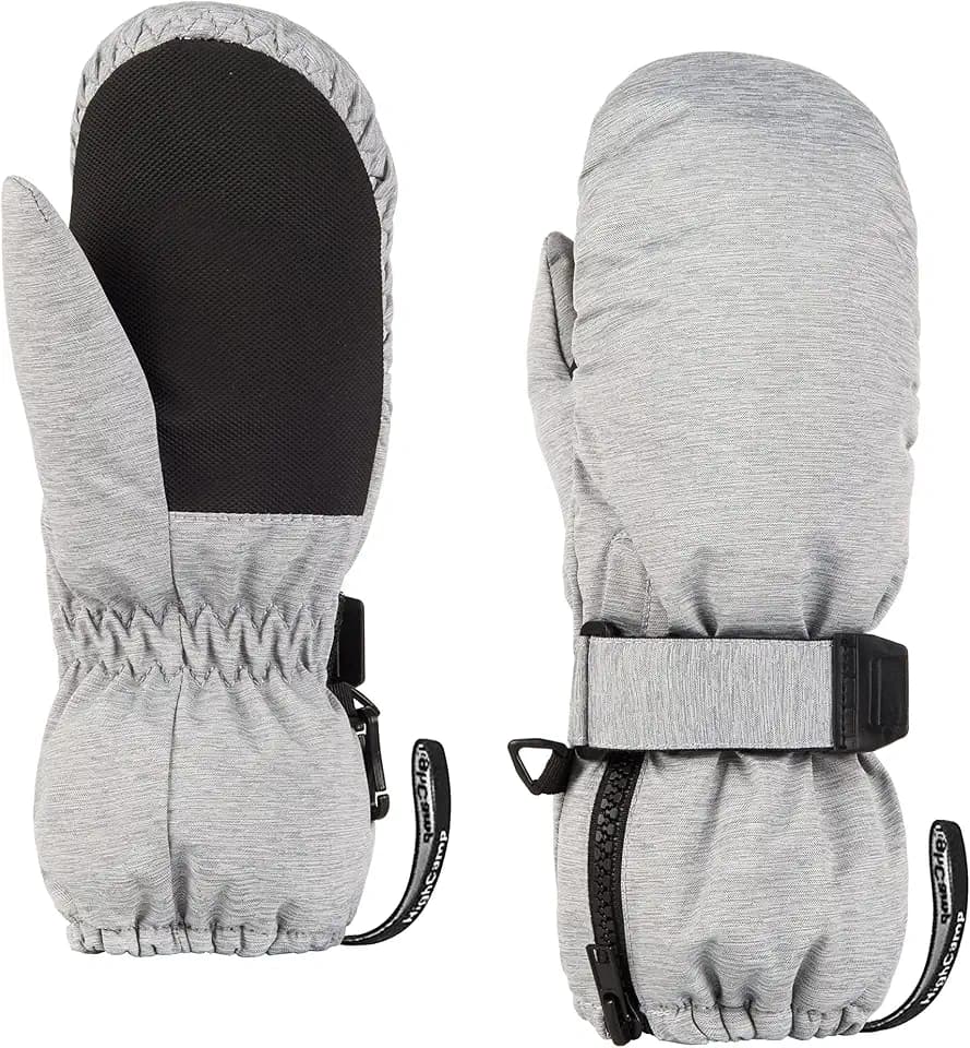 Highcamp Winter-Ski-Handschuhe, wasserdicht, mit Reißverschluss an langer Manschette, für Kinder, Kleinkinder, Jungen, Mädchen