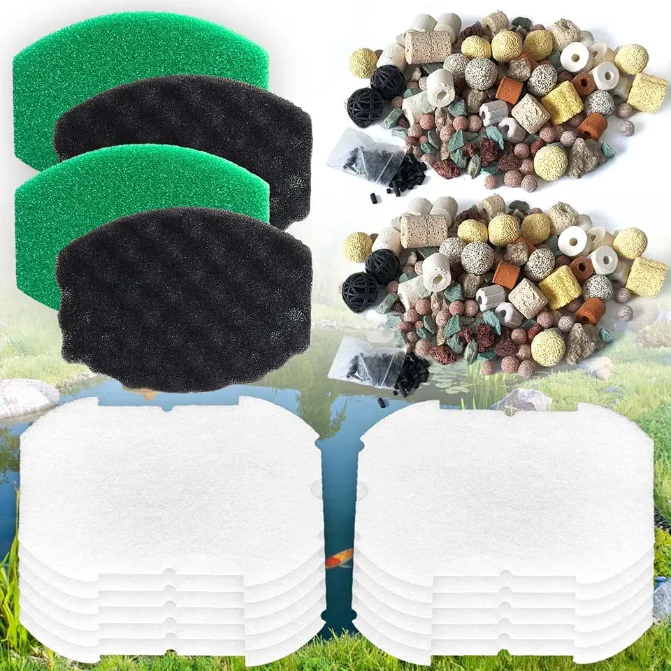 PurifyLogix 18PCS Pond Filter Kits for Pennington Inpond 5-in-1 600 Pump