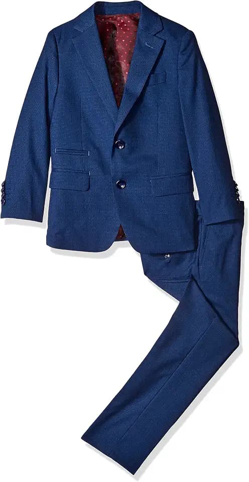 Isaac Mizrahi Boys' 3 Piece Two Button Birdseye Suit Set