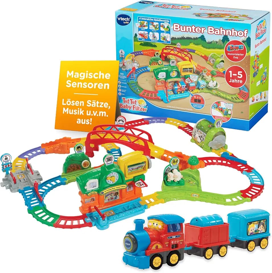 VTech TUT TUT Baby Flitzer Bunter Bahnhof Zug Spielset
