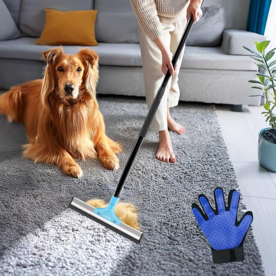 Carpet Rake Fellfeger Besen für Tierhaare auf Teppich und Möbeln
