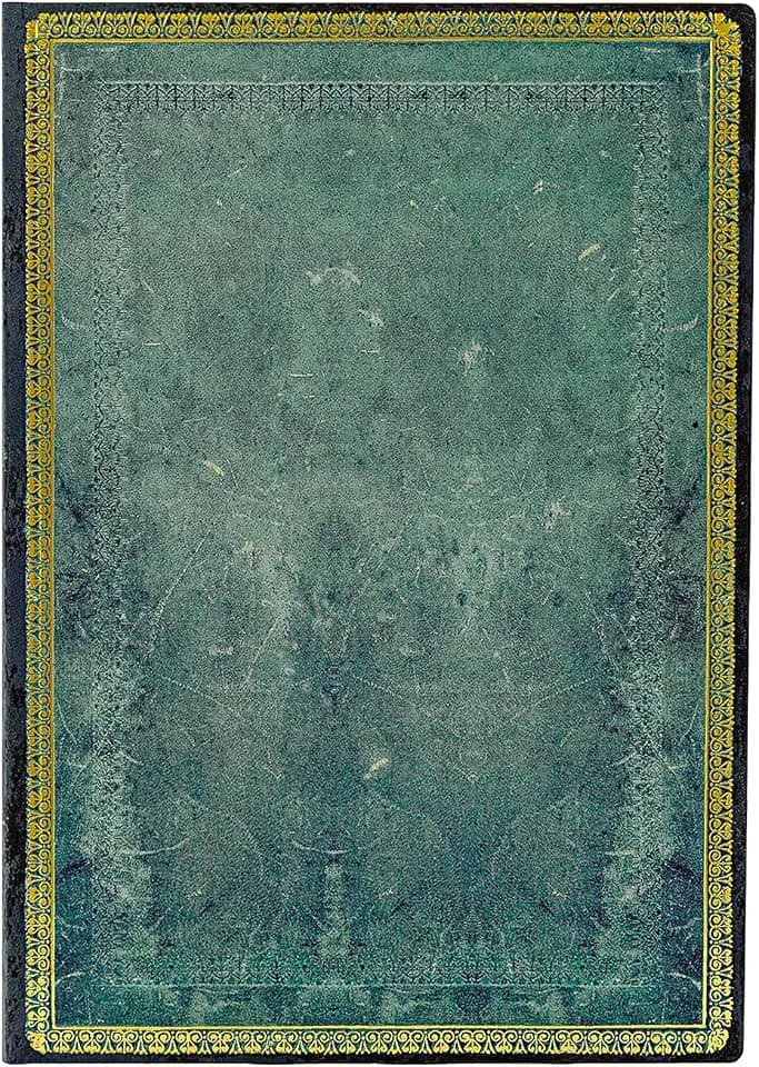 Notizbuch Pazifikblau Midi Unliniert: Softcover mit Elastikbandverschluss (Old Leather Collection)