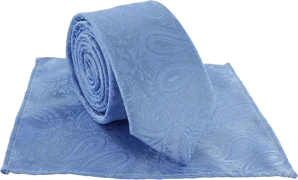 Krawatte und Einstecktuch für Jungen, Paisley-Muster