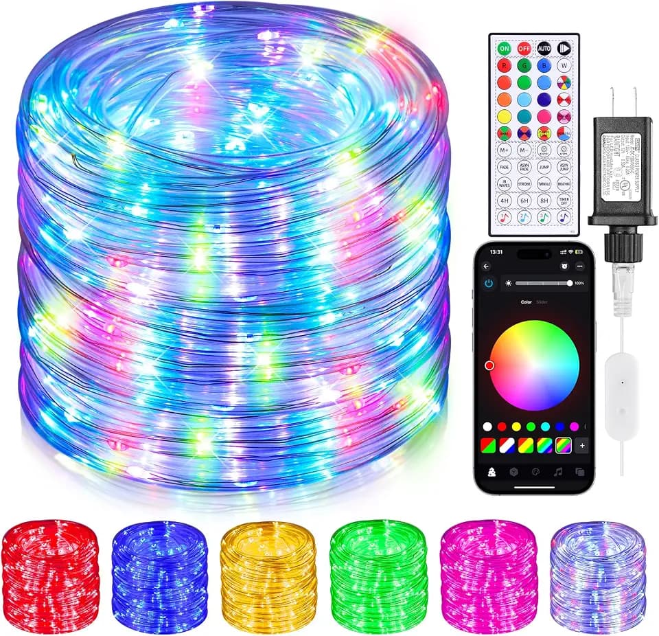99ft LED Rope Lights for Outside Color Changing with APP & Remote