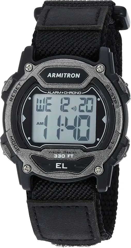 Armitron Sport Unisex Digital Chronograph Nylon Strap Watch, 45-7004