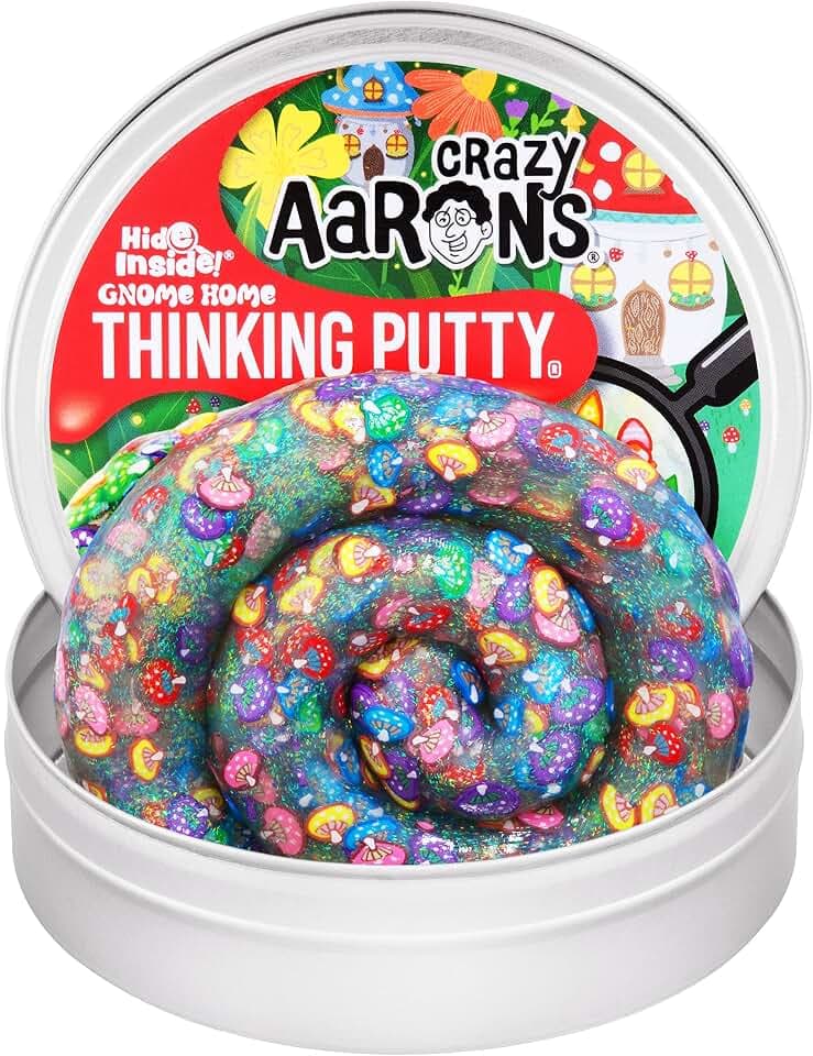 Crazy Aaron's Thinking Putty - Gnome Home - Multi-Color Sensory Putty for Kids and Grown ups in a 4" Tin - Creative and Endless Fun, Stress Relief Therapy Toys, Never Dries Out - Made in USA