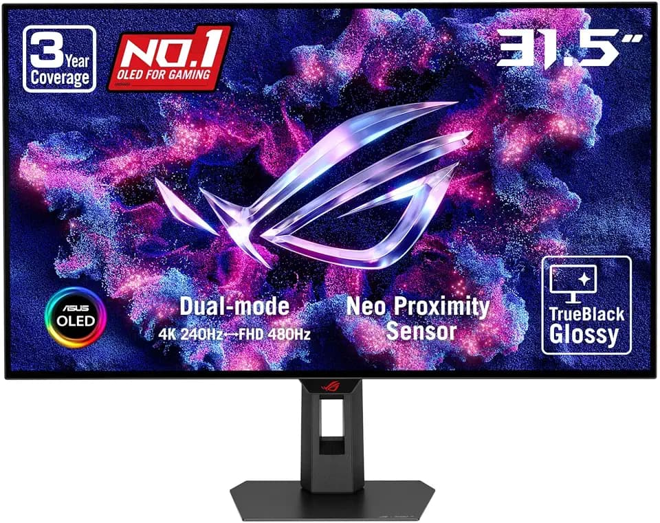 ASUS ROG XG32UCWMG 32 Inch 4K 240Hz Glossy OLED G-SYNC Gaming Monitor