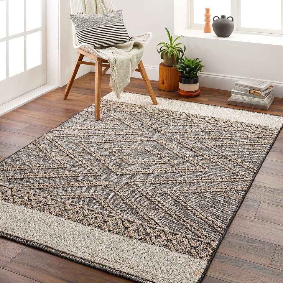 Artistic Weavers Sarasota Bohemian Outdoor Area Rug, 7'5" x 10', Black
