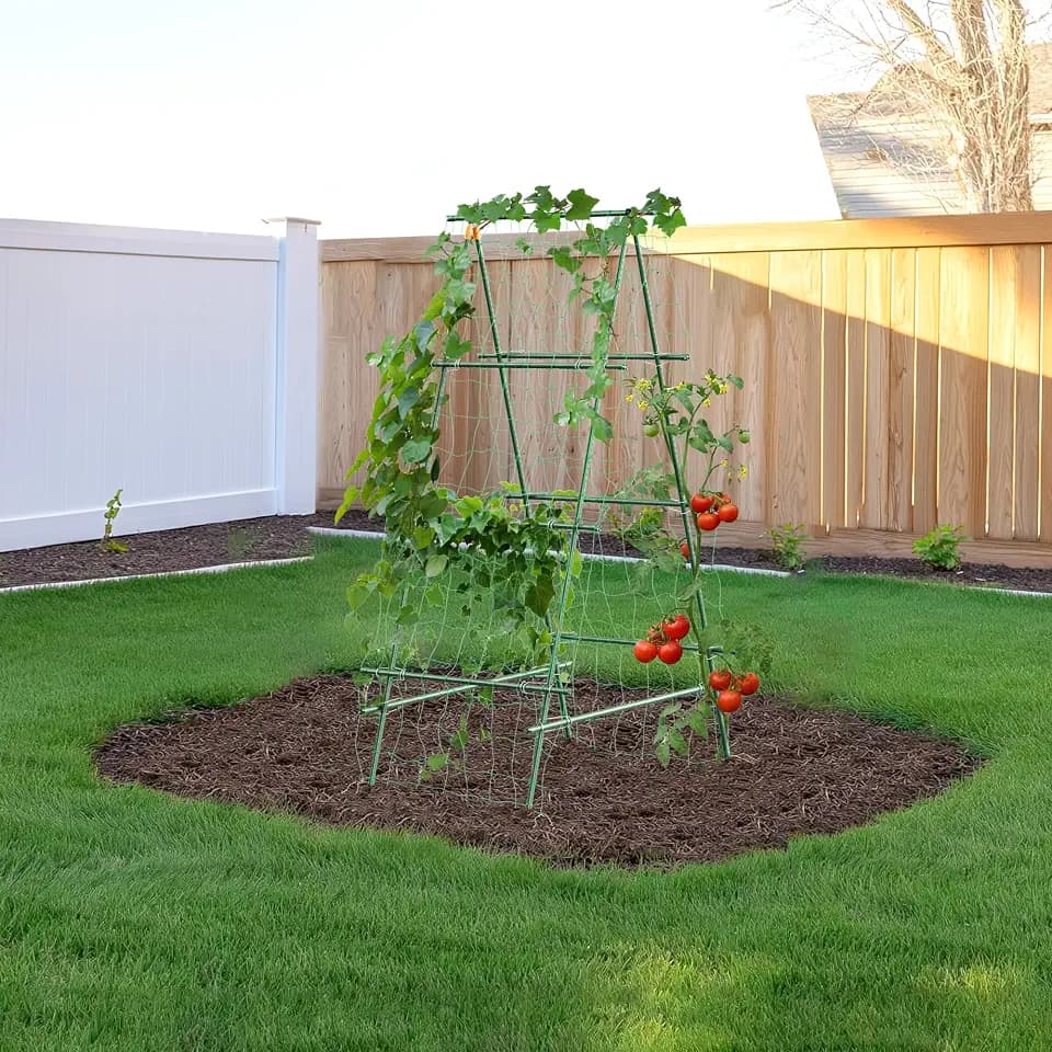 HIRALIY A Frame Cucumber Trellis, 57" x 31", Green