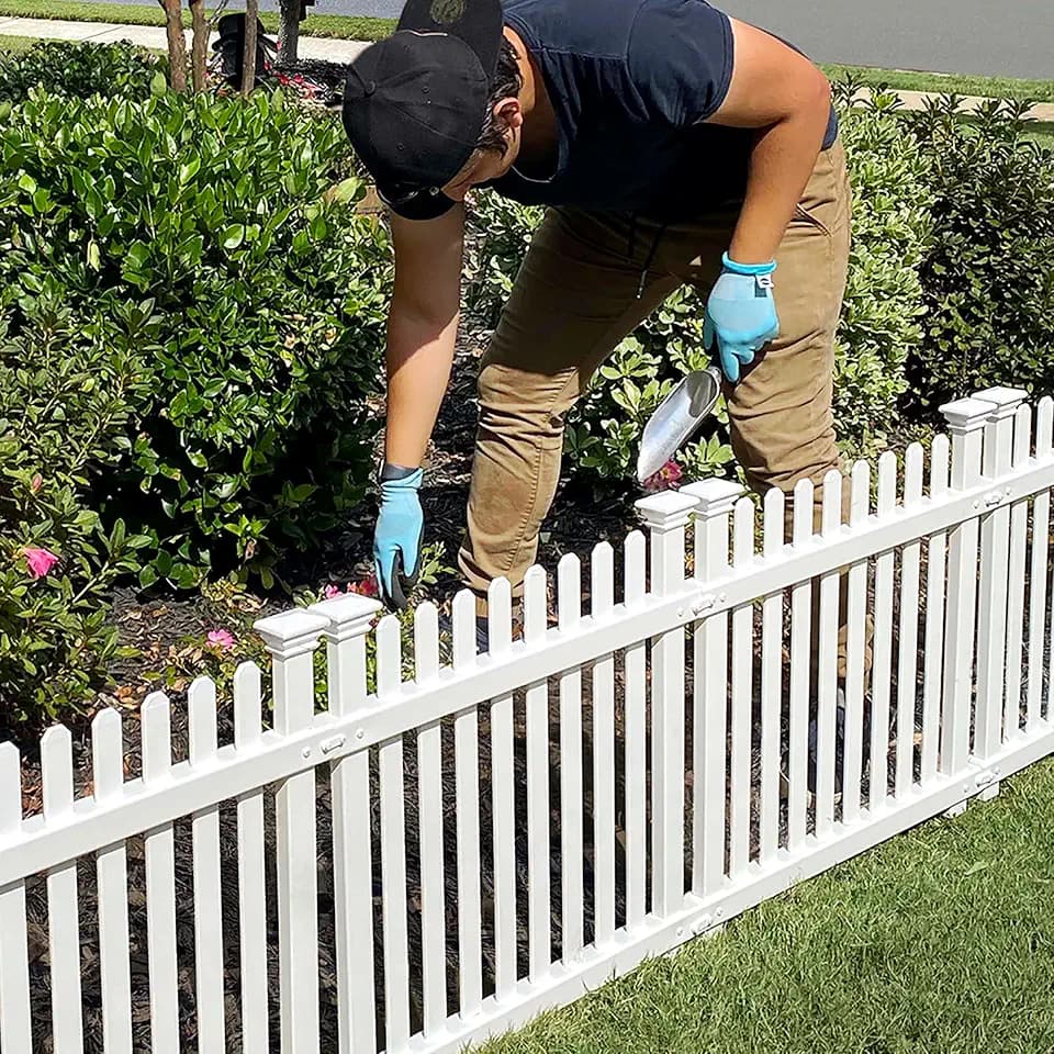 Zippity Roger Rabbit Garden Fence, White Vinyl DIY No Dig Kit