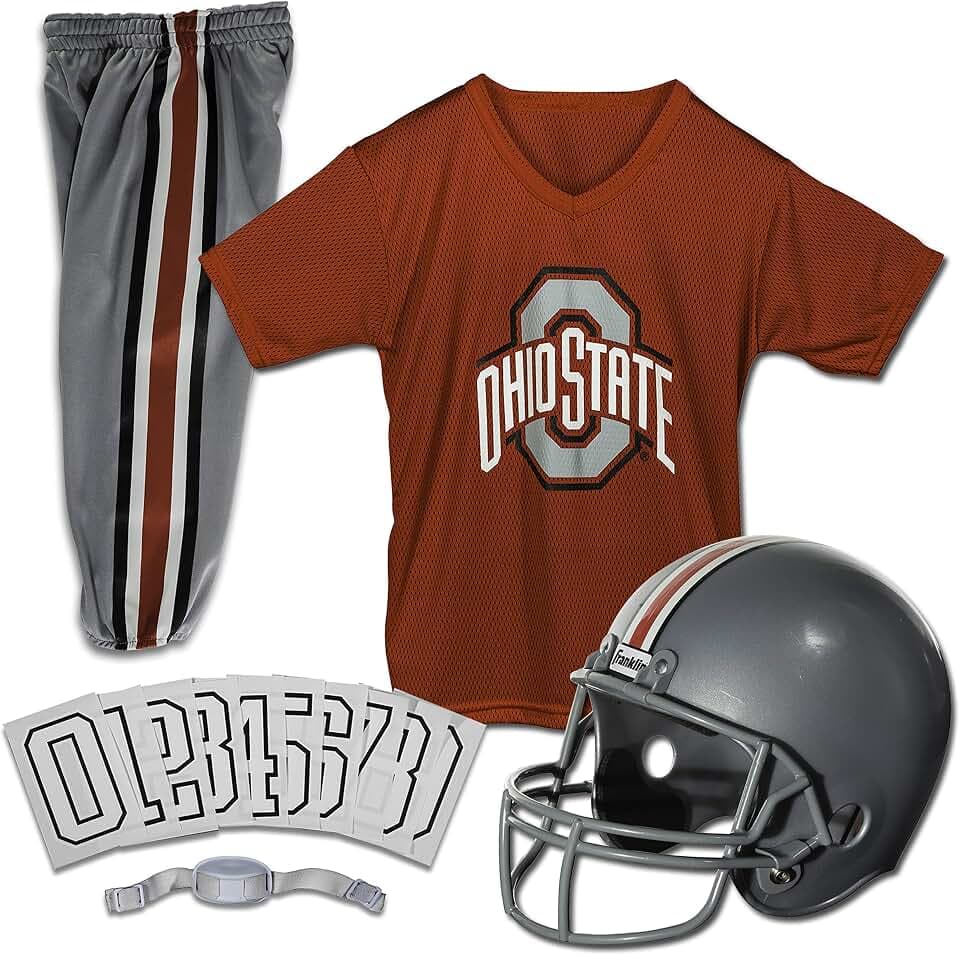 Franklin Sports NCAA Kids Football Uniform Sets - College Football Jersey, Helmet + Pants for Boys + Girls - NCAA Official