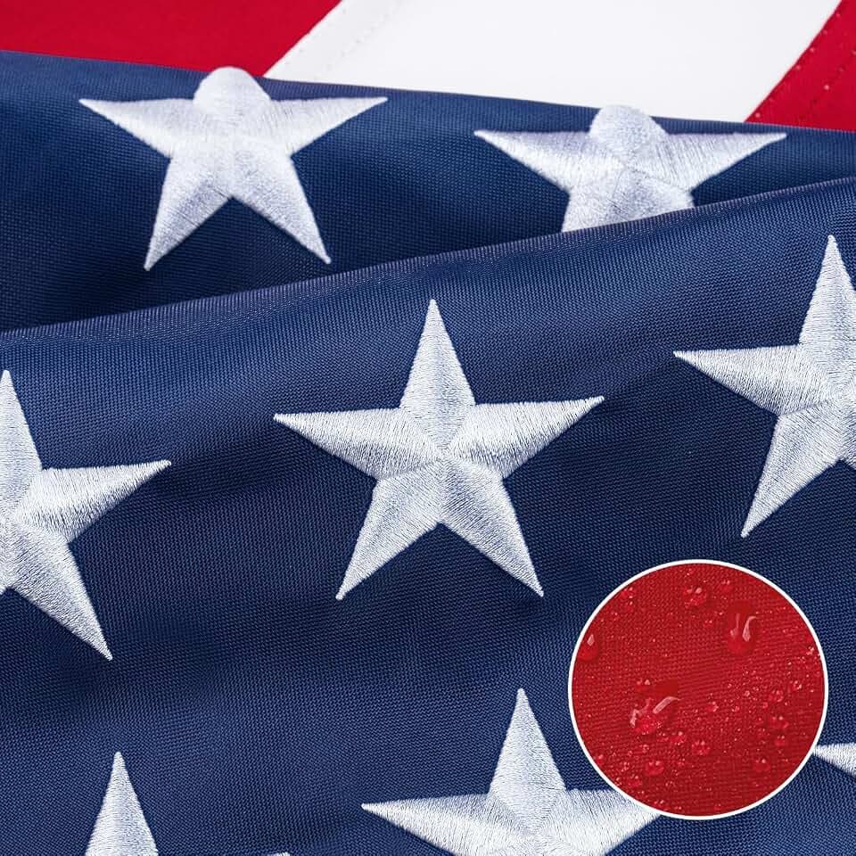 American Flag 6x10 Ft for Outside, Heavy Duty Large Nylon Outdoor US Flag