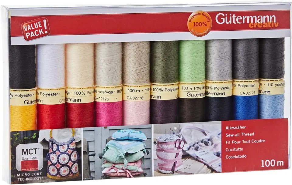Gütermann Allesnäher Nähfaden-Set Basic 20 Farben 100 m