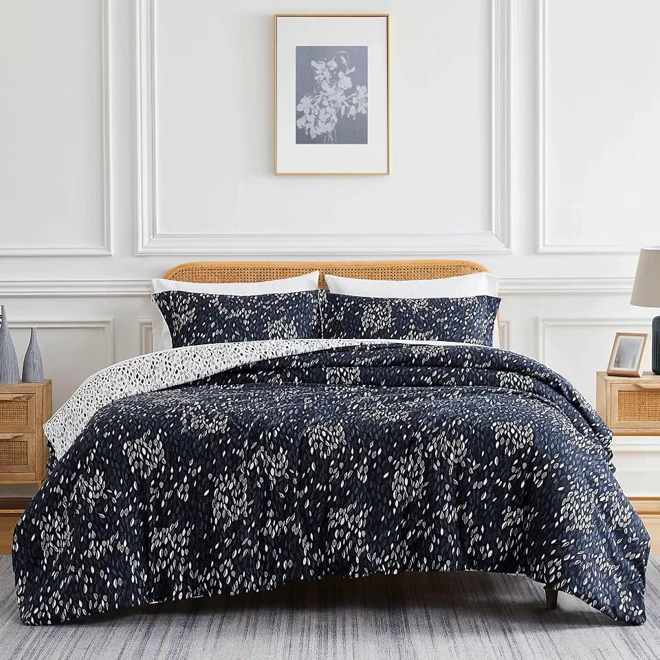 Queen Size Comforter Set, Full Size Bedspread with 2 Pillow Shams, Blue