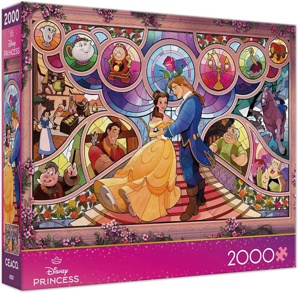 Ceaco - Disney - Stained Glass Beauty and the Beast - 2000 Piece Puzzle