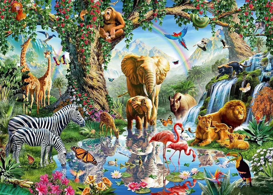 Ravensburger Puzzle Abenteuer im Dschungel - 1000 Teile Puzzle