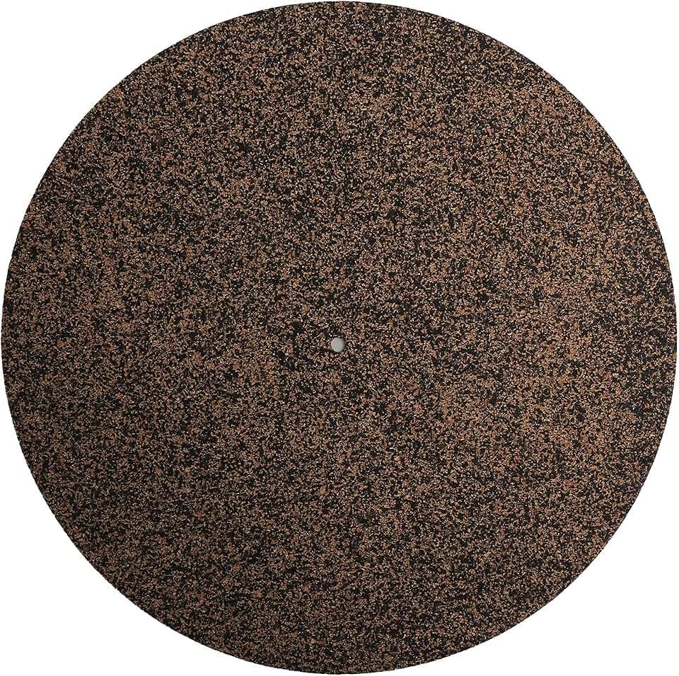 Cork & Rubber Turntable Platter Mat, Non Slip Anti Static Cork 12in Record Mat Pad for Records, Shockproof and, Improve Sound Quality