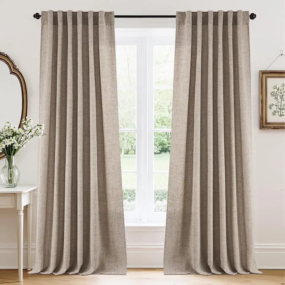 RYB HOME Sheer Curtains 108 inches, Extra Long Floor to Ceiling Curtains