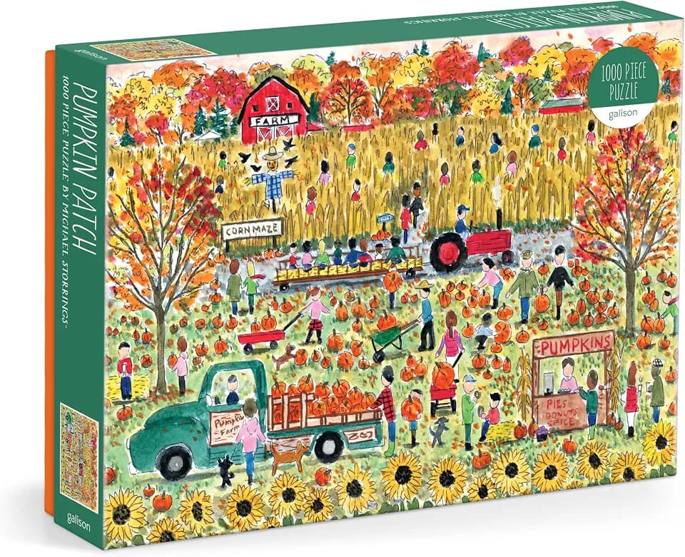 Galison - Pumpkin Patch 1000 Piece Jigsaw Puzzle for Adults