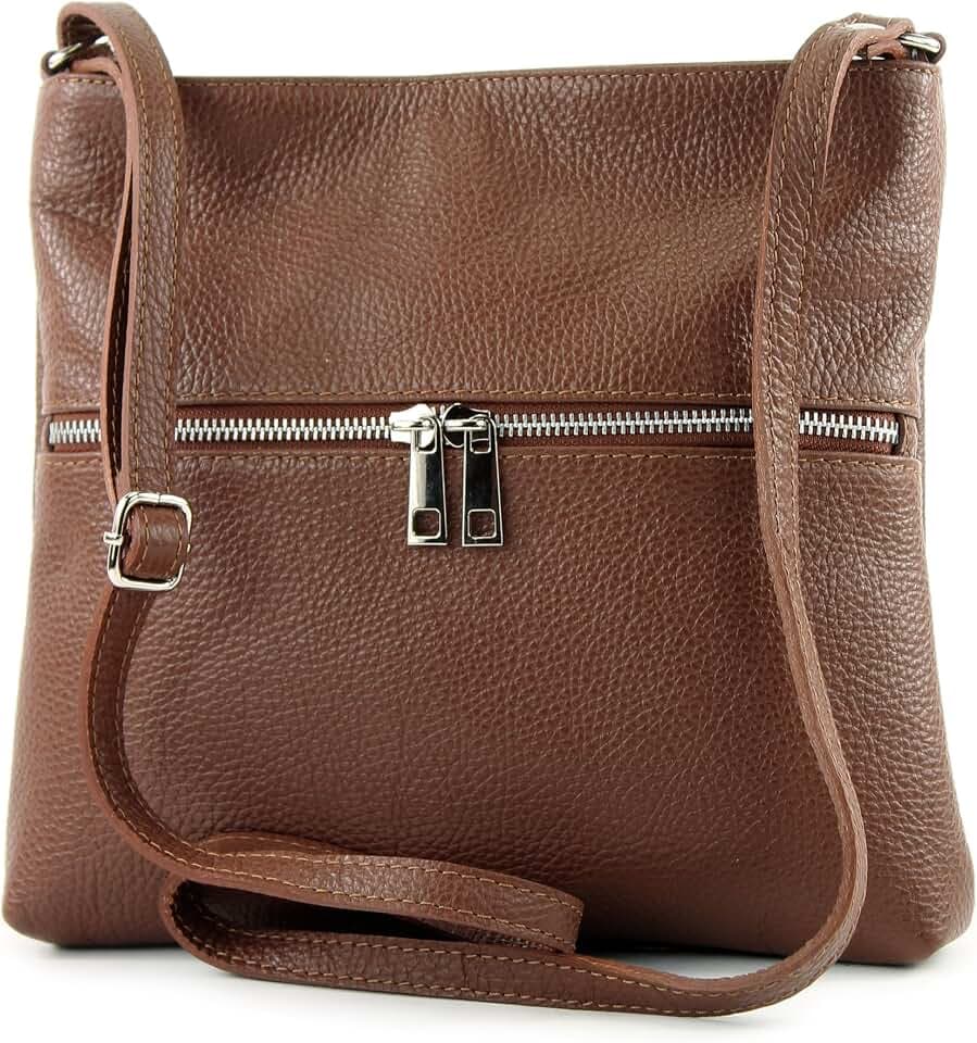 modamoda de T144 Damen Leder Umhängetasche, handmade in Italy