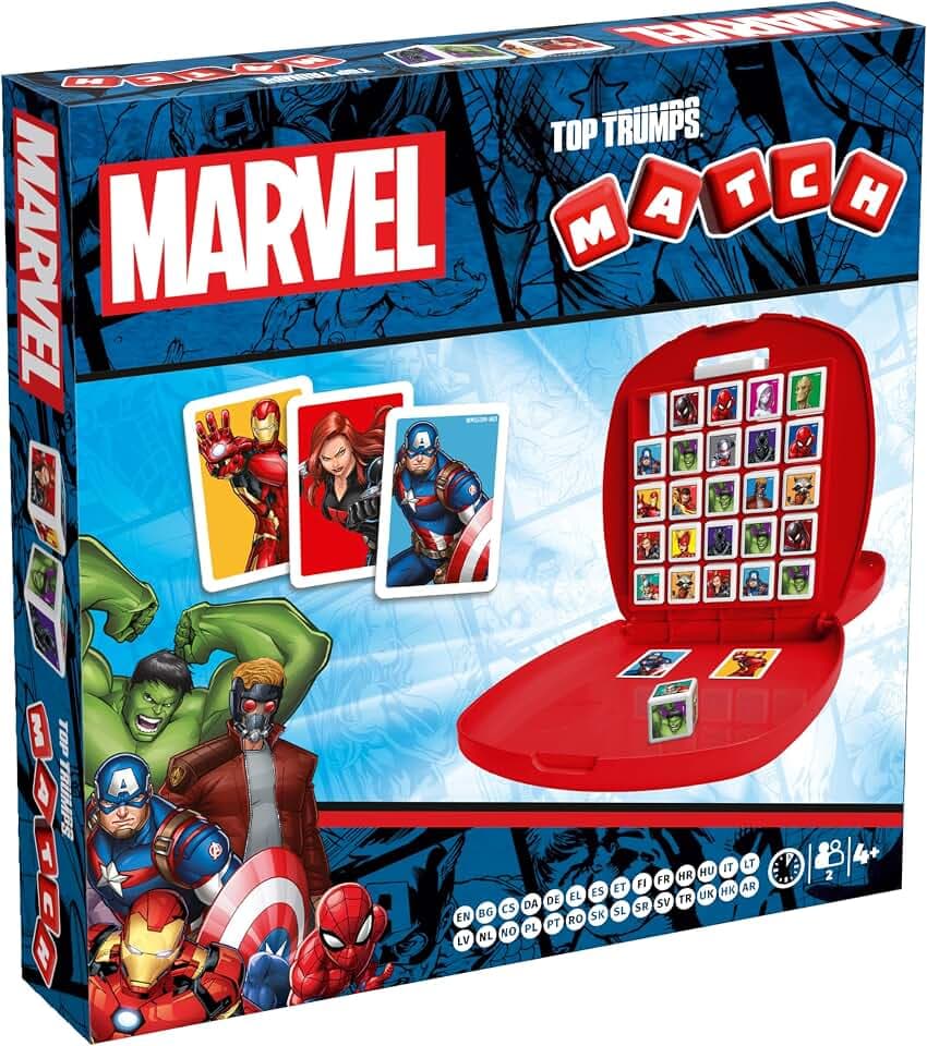 Top Trumps Marvel Match – Kinderspiele Marvel 4 Jahre – Logikspiel für 2 Spieler – Strategiespiele – Brettspiel