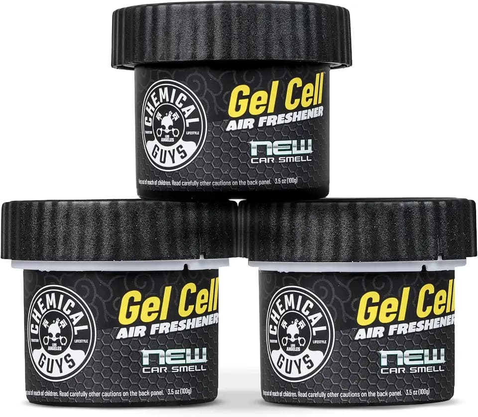 Chemical Guys, New Car Scent Gel Can Air Freshener, Vent Control, 3 Pack