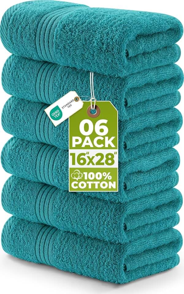 Utopia Towels Premium Handtücher, 41 x 71 cm, 6er-Pack, Türkis