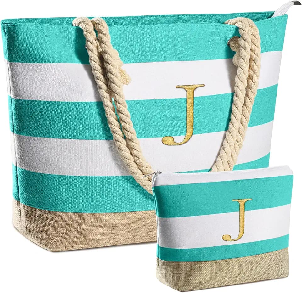 YOOLIFE Beach Bags for Women - Travel Canvas Beach Tote, Pool Waterproof Bag, Travel Essentials, Gifts for Women Birthday