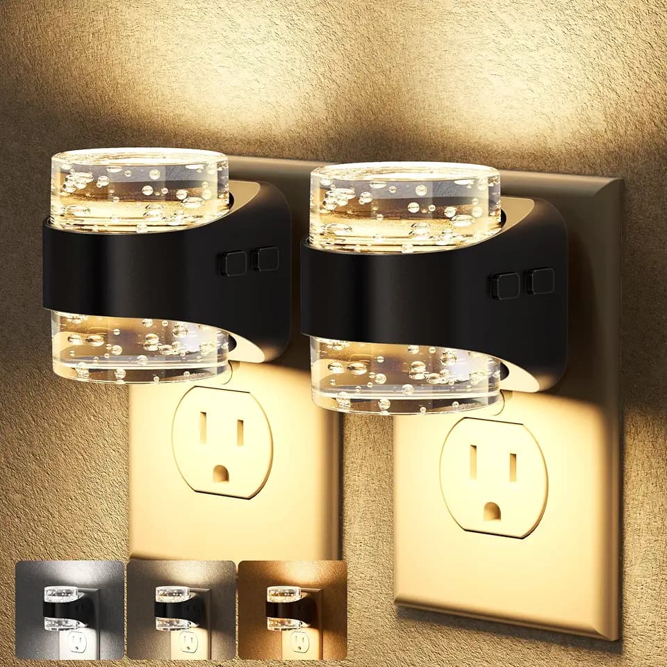 Briignite LED Night Lights Plug into Wall[2 Pack] Dimmable Night Light