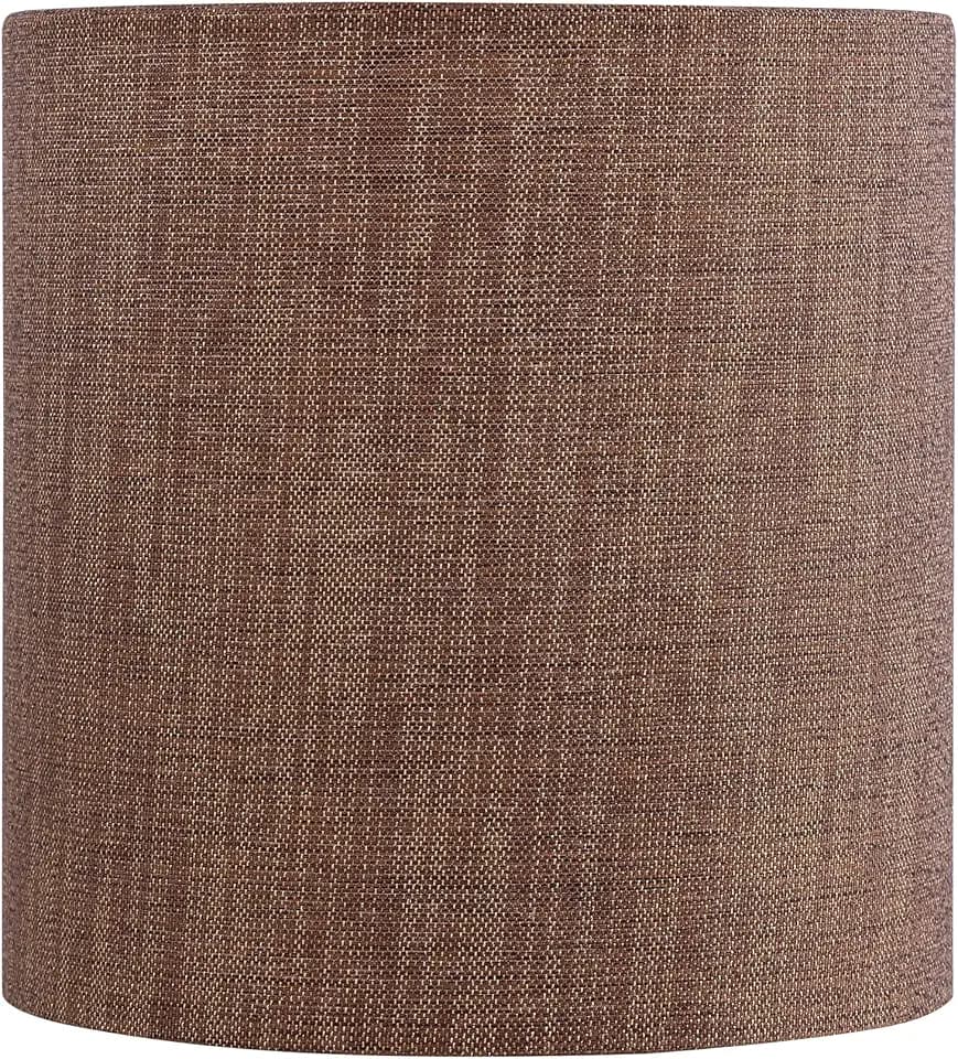 Aspen Creative 31200 Small Clip-On Drum Lamp Shade in Dark Brown, 5" Top x 5" Bottom x 5" Slant Height, for Chandeliers & Wall Sconces