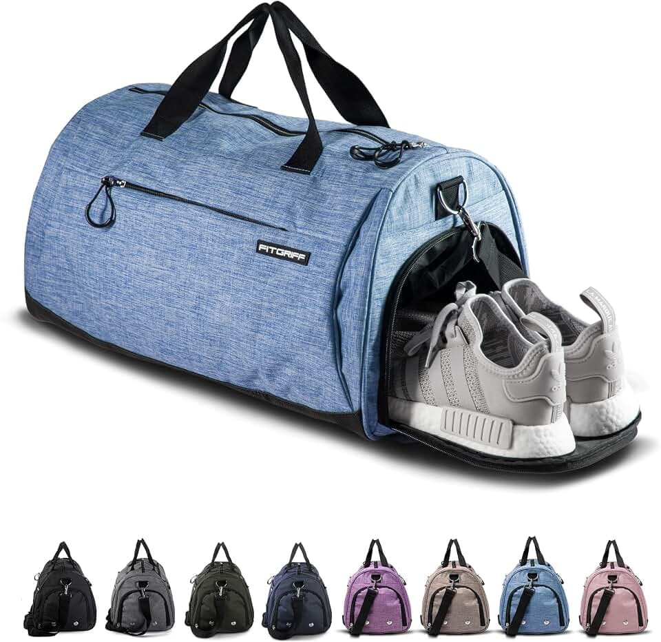 Fitgriff® Sporttasche & Reisetasche für Damen und Herren - mit Schuhfach & Nassfach - Tasche für Sport, Fitness & Reisen - Trainingstasche, Gym Bag