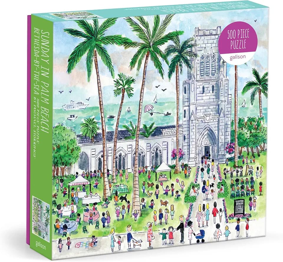 Galison - Sunday in Palm Beach 500 Piece Jigsaw Puzzle for Adults