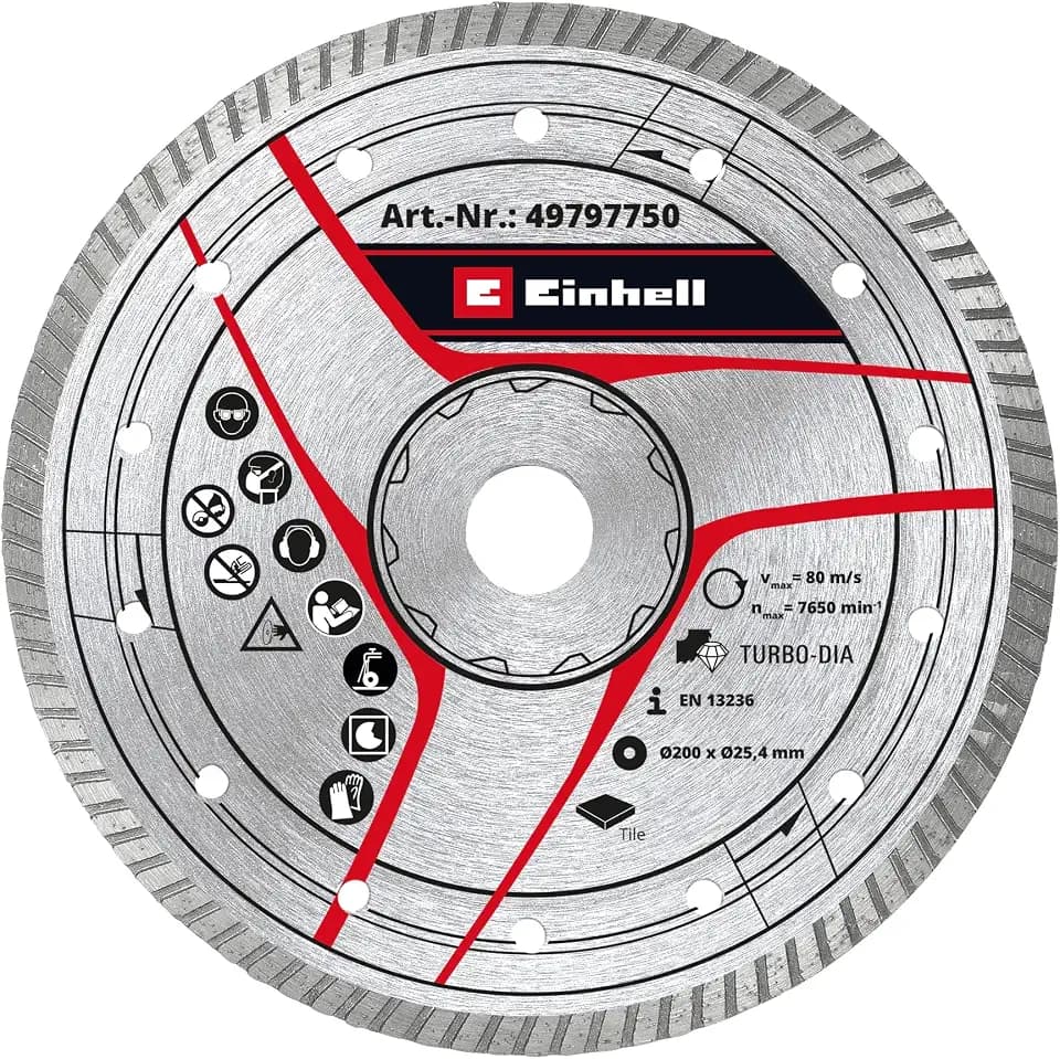 Einhell Trennscheibe Turbo-Diamant-Trennscheibe, Ø 200 x 25,4 x 2,6mm