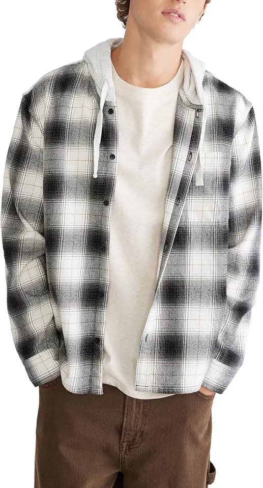 AEROPOSTALE Men's Long Sleeve Flannel Hoodie