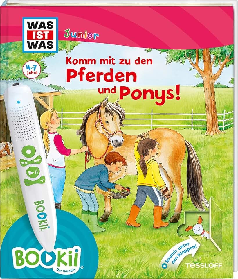 BOOKii® WAS IST WAS Junior Komm mit zu den Pferden und Ponys!: Über 650 Hörerlebnisse und interaktive Spiele! (BOOKii / Antippen, Spielen, Lernen)