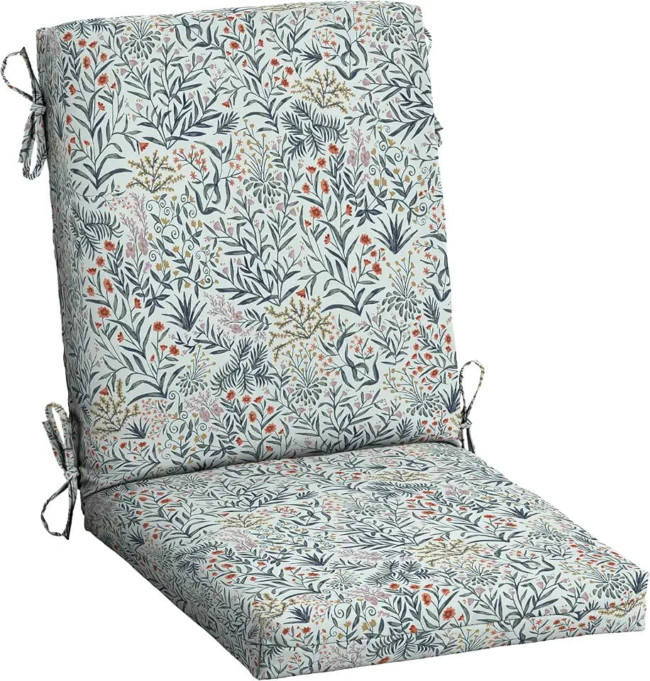 Arden Outdoor Dining Chair Cushion, 20x44, Pistachio Botanical