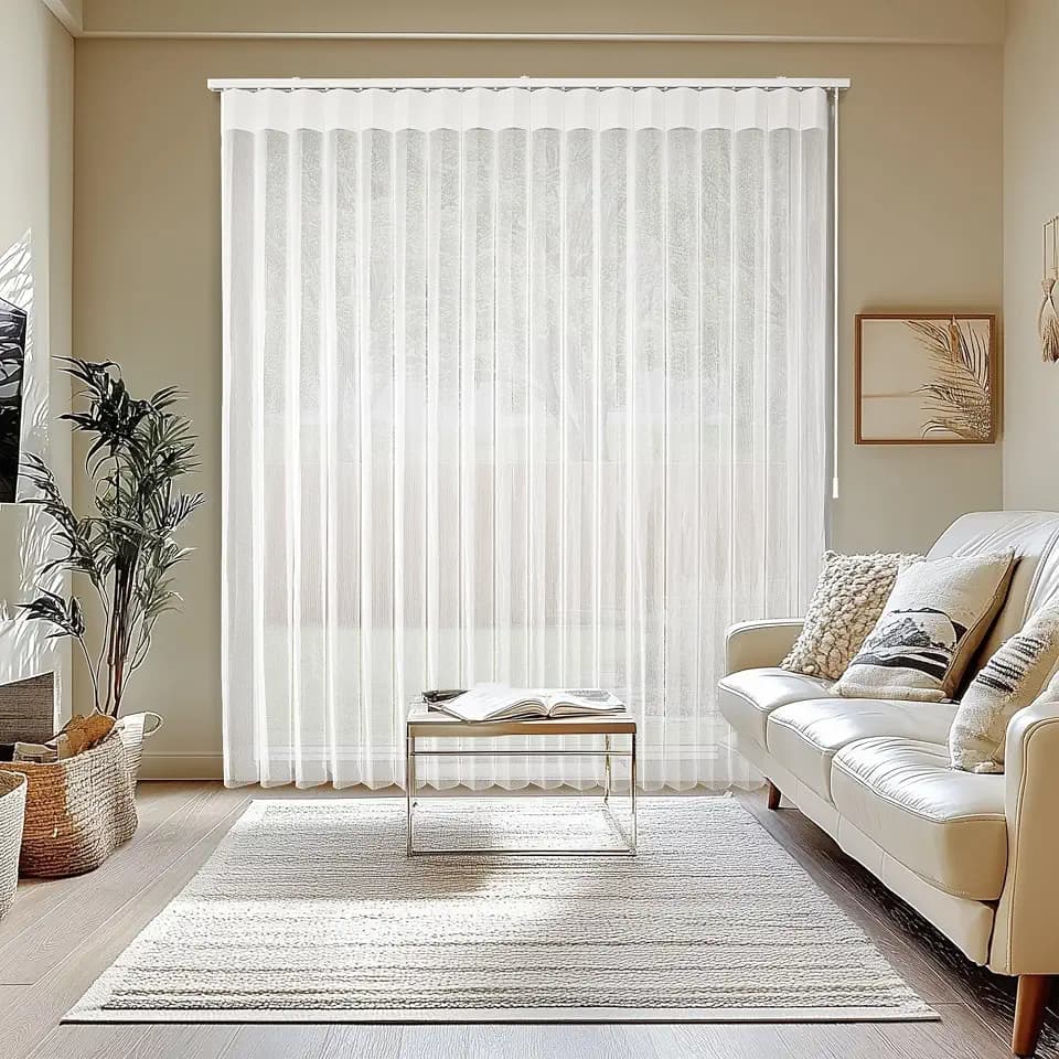 CHICOLOGY Panel Track Blinds, Sheer, 78"x84", Cordless, Sliding Glass Door