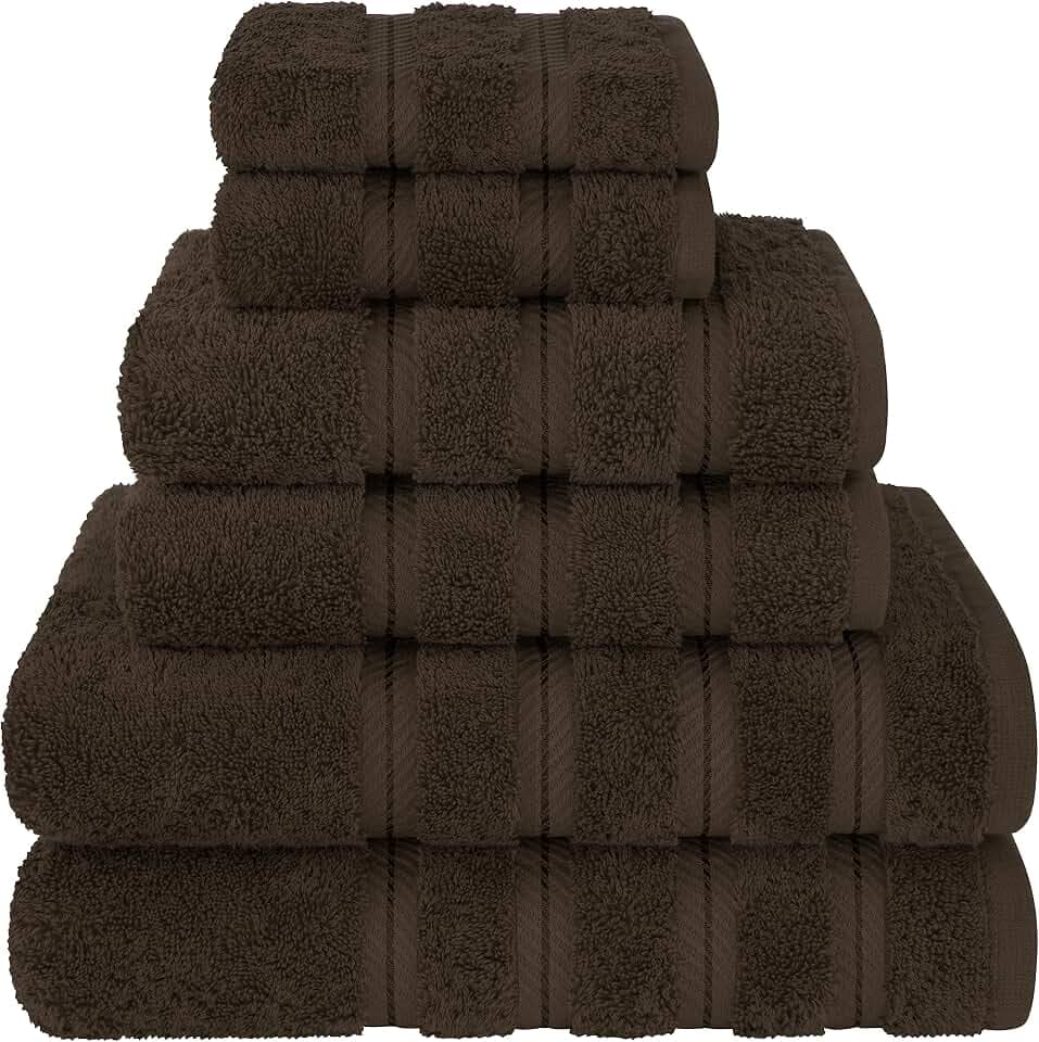 American Soft Linen 100% Cotton Luxury Turkish Towels, 6 Piece Towel Set