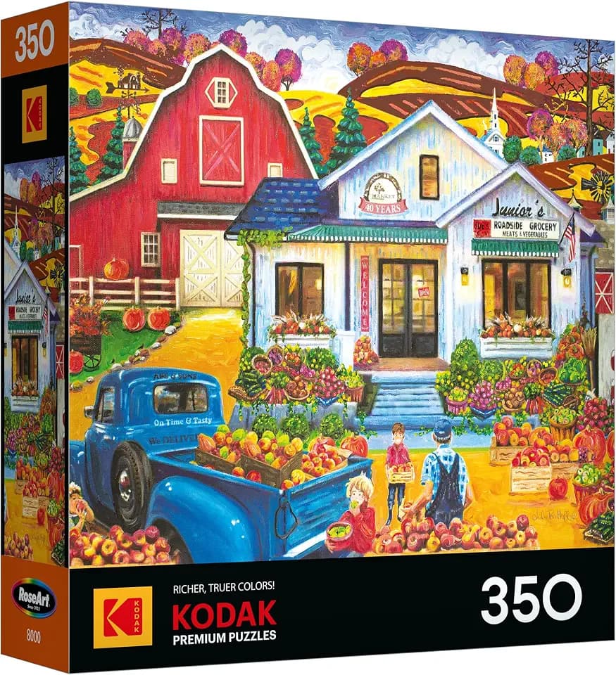 RoseArt Kodak Premium Junior's Farmer's Market 350 Piece Jigsaw Puzzle