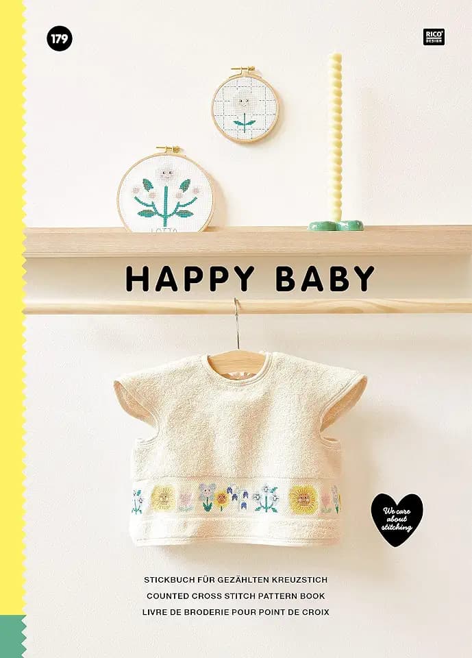 HAPPY BABY: Stickbuch für gezählten Kreuzstich- We care about stitching