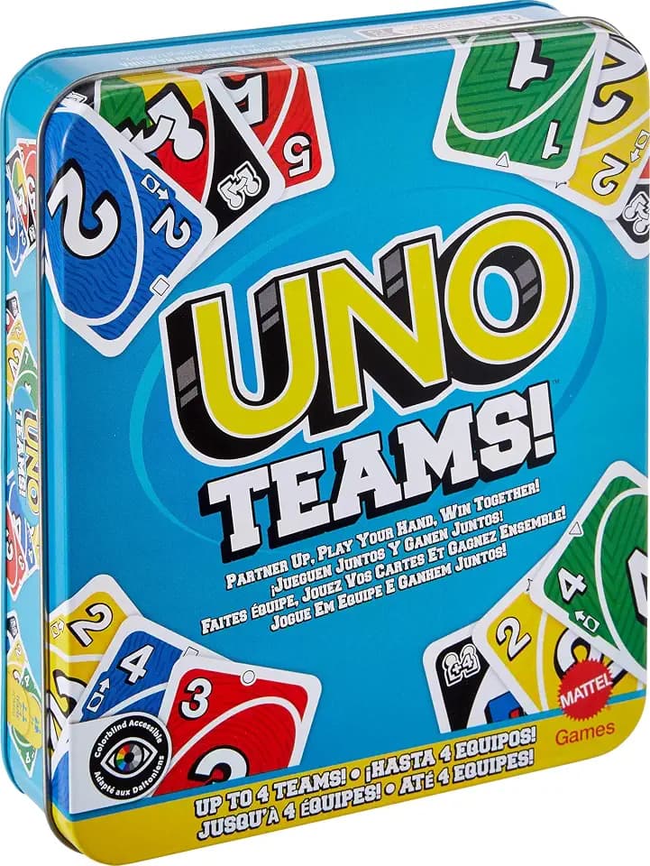 Mattel Games UNO Teams Card Game, Ages 7+, 2-10 Players
