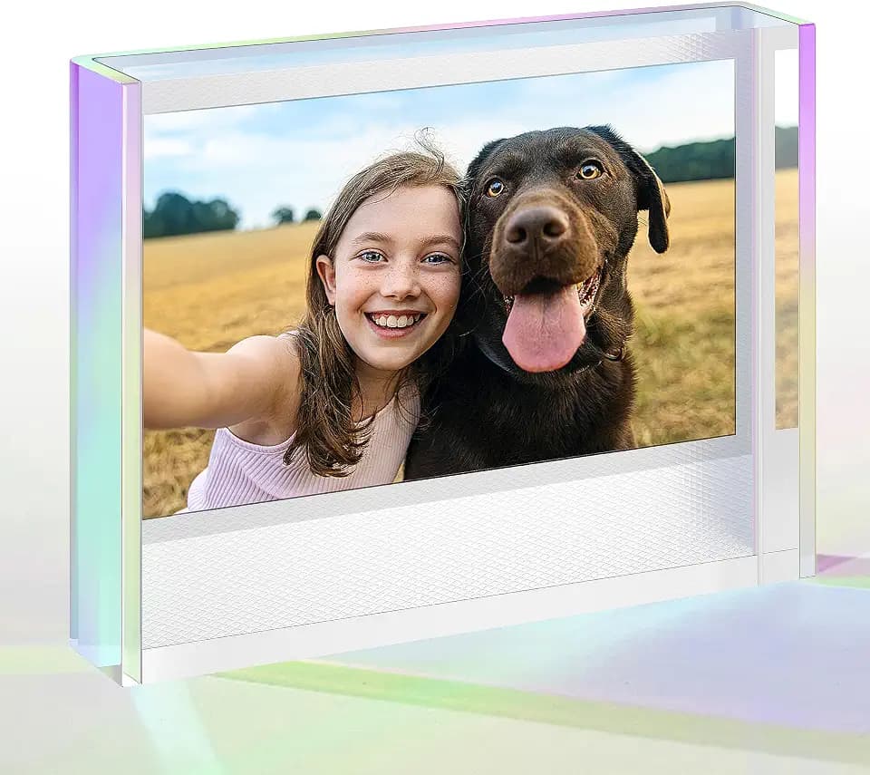 WINKINE Instax Frame, Acrylic Photo Frame for Wide Instax Film & 2 Mini Film 2x3, 108mm x86mm, Mini Polaroid Frame for Wide Format Cameras, 300, 210, 200 Printers