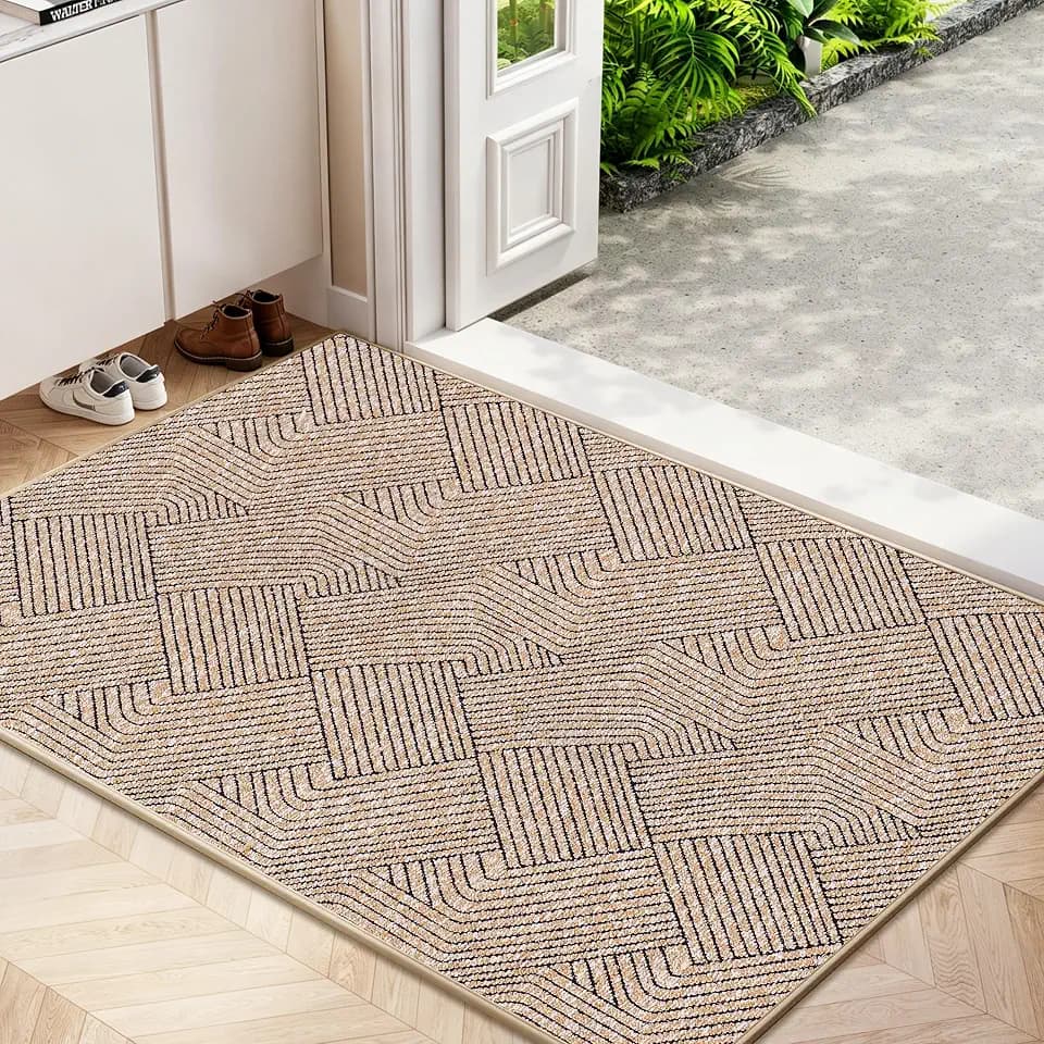 Front Door Mat Indoor Entrance Welcome Entry Mat Brown 24"x36"