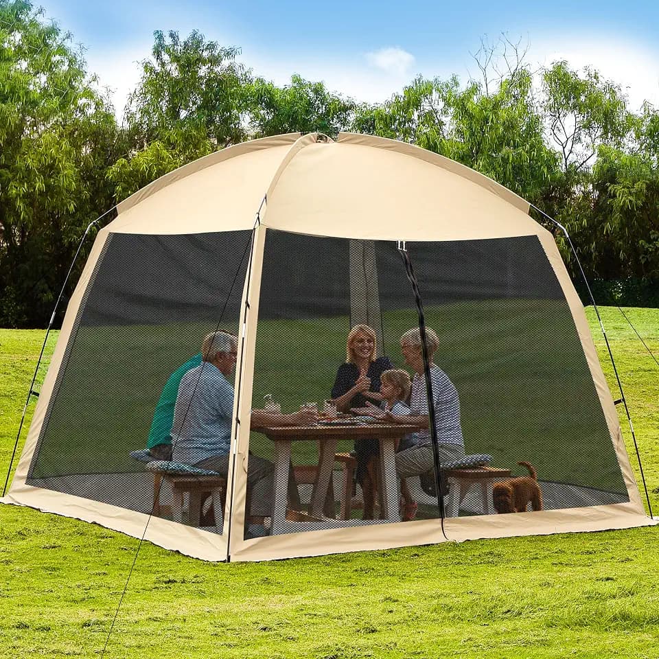 Screen House Tent-Portable Camping Canopy 8-10 Persons