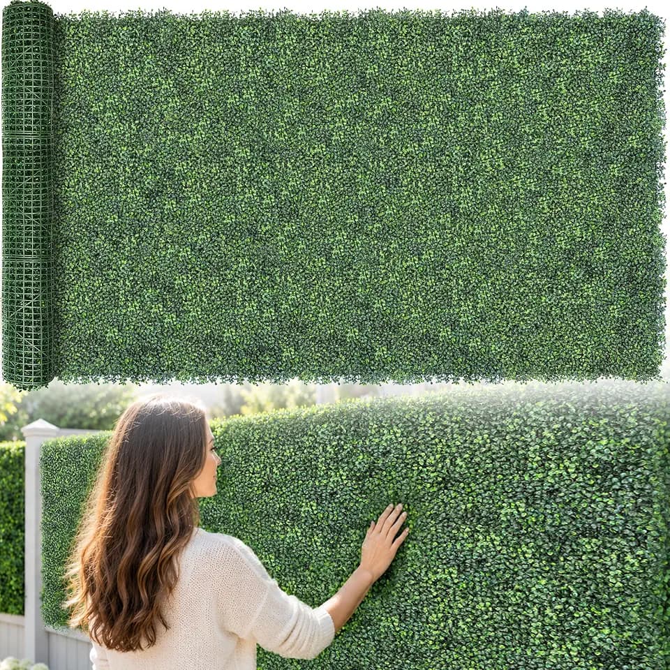 ODTORY Artificial Ivy Privacy Screen Fence Panel, Gradient Green 60X120 in