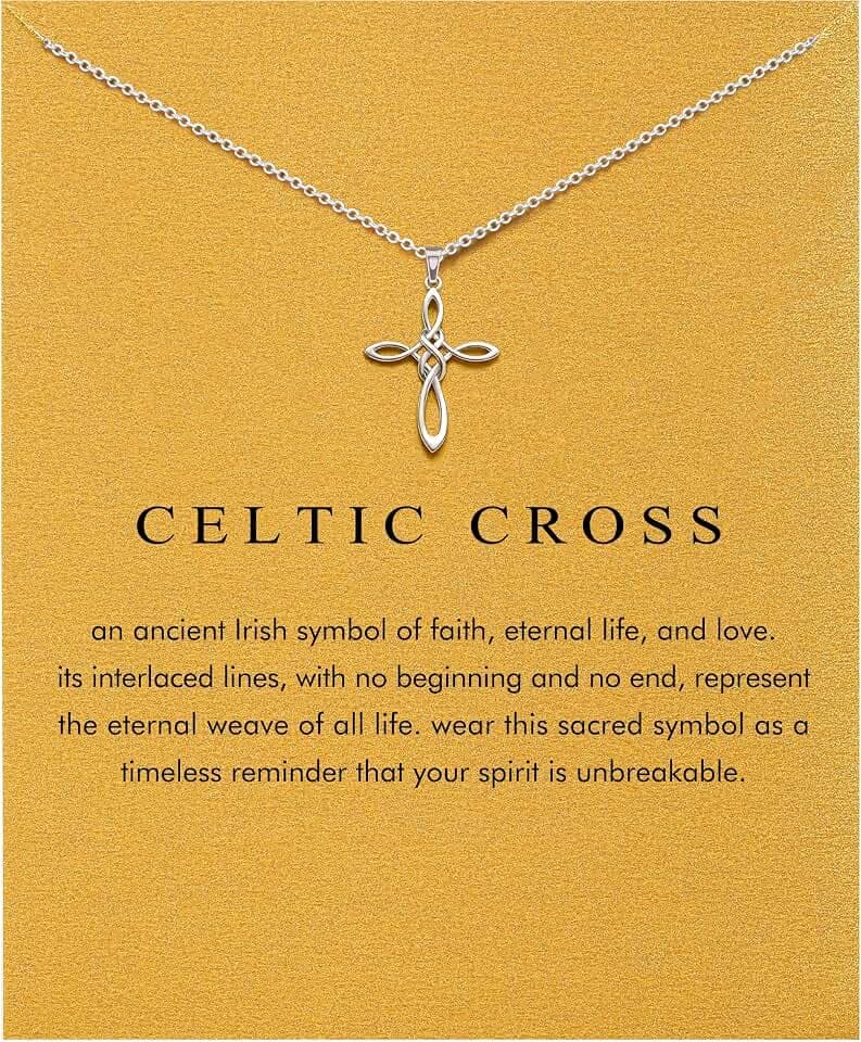 Baydurcan Dainty Silver Necklace for Women Ankh Horse Celtic Necklace Gifts