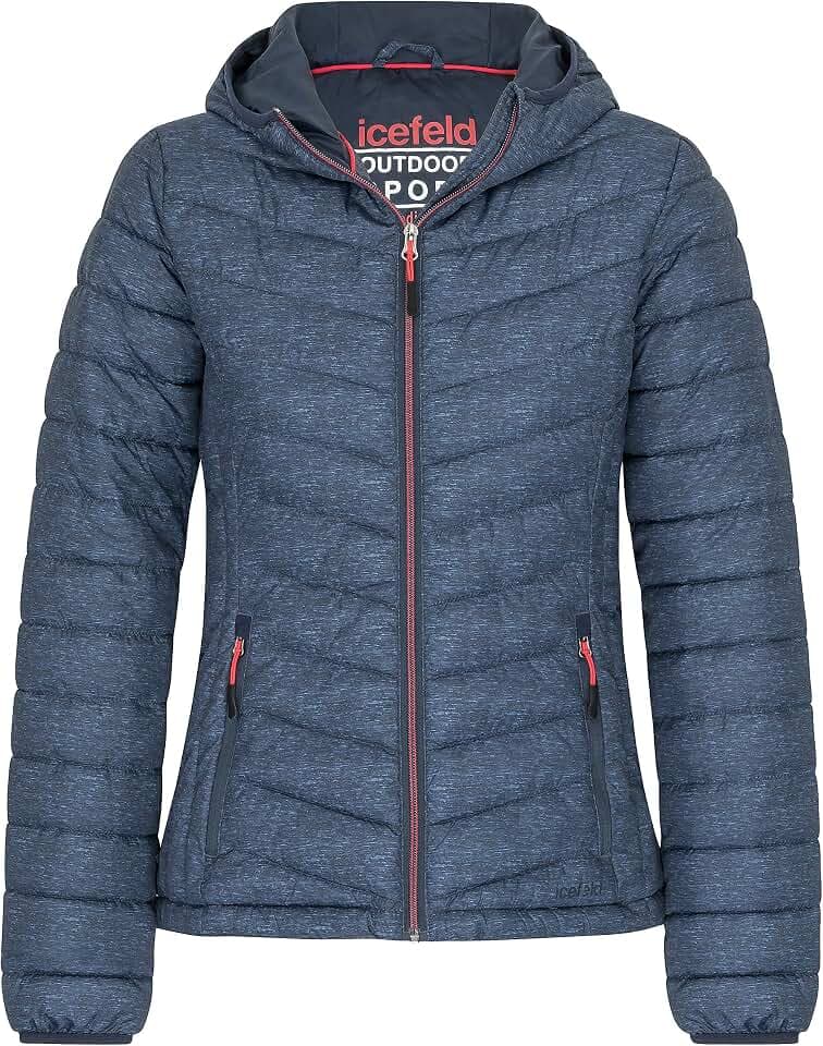 Damen Jacke/Steppjacke/Pufferjacke/Isolationsjacke, gefüttert, mit Kapuze