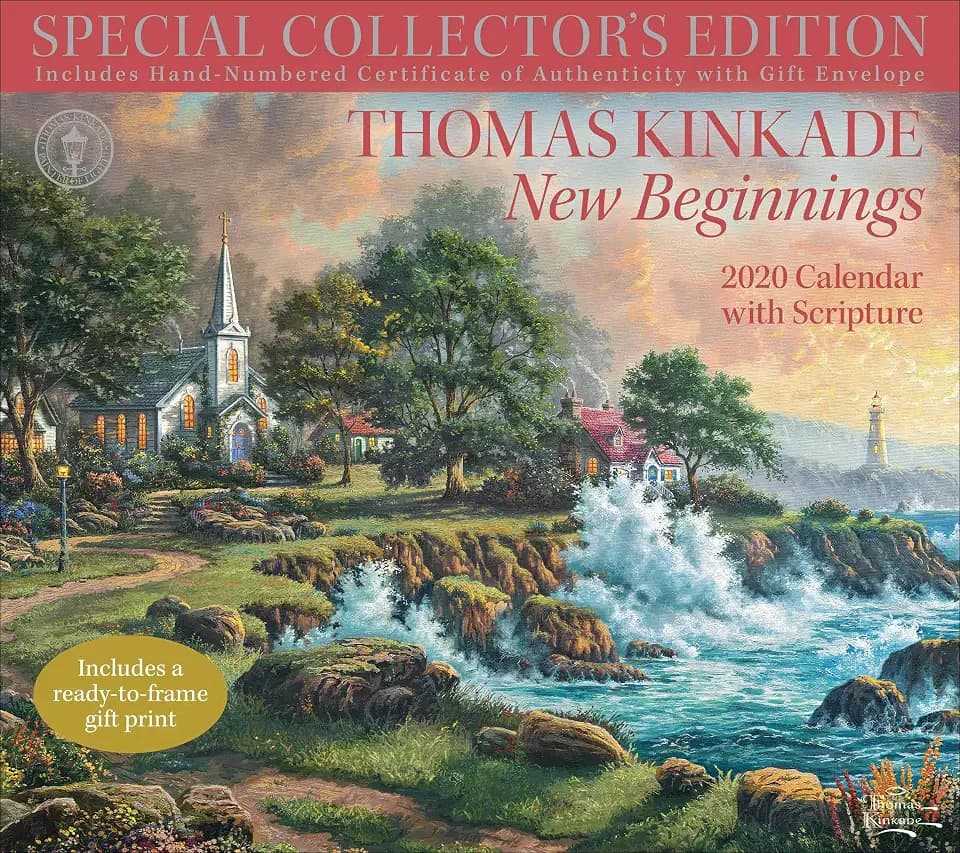 Thomas Kinkade New Beginnings With Scripture 2020 Calendar: Includes Ready-to-Frame Gift Print