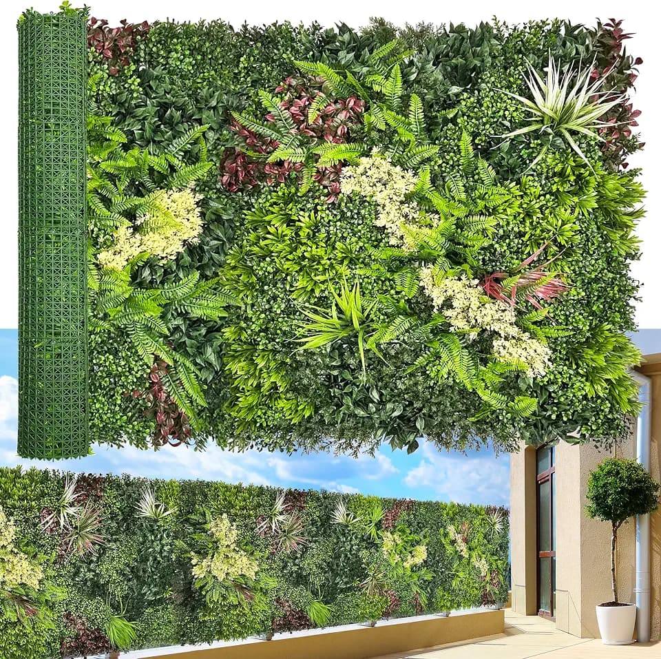 ODTORY Artificial 3D Greenery Wall, 40"x120" Privacy Backdrop Screen