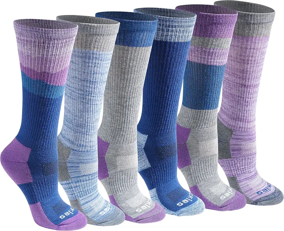 Dickies Women's Dri-Tech Fashion Moisture Control Crew Socks (6, 12 Pairs)